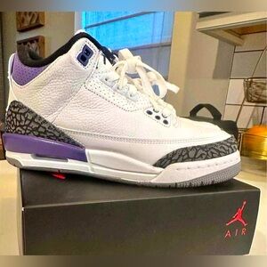 New Nike Air Jordan Retro 3 Iris Sz6y Or Women’s 7.5